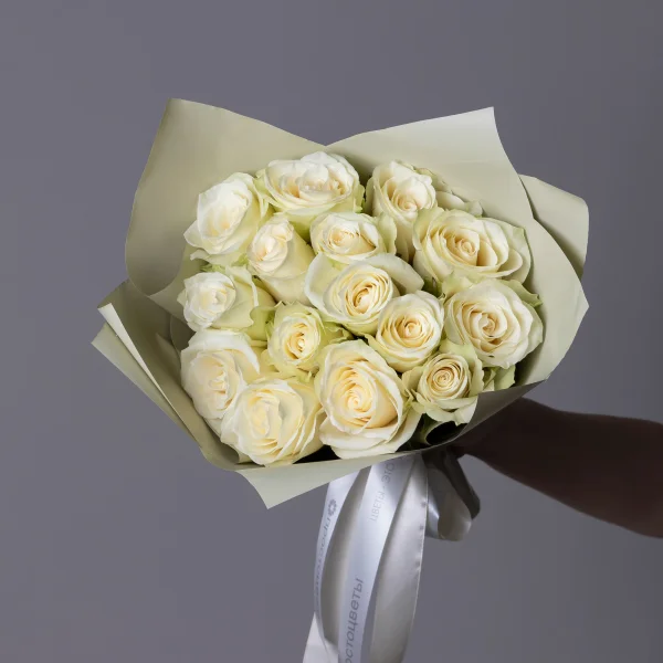 Букет "25 роз Кения" белый